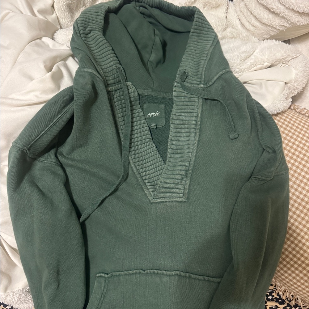 aerie olive green hoodie
